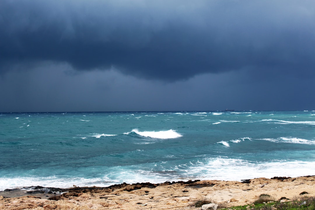 Photo sea and storm